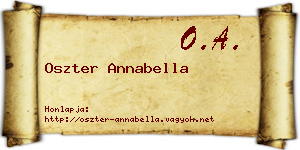 Oszter Annabella névjegykártya